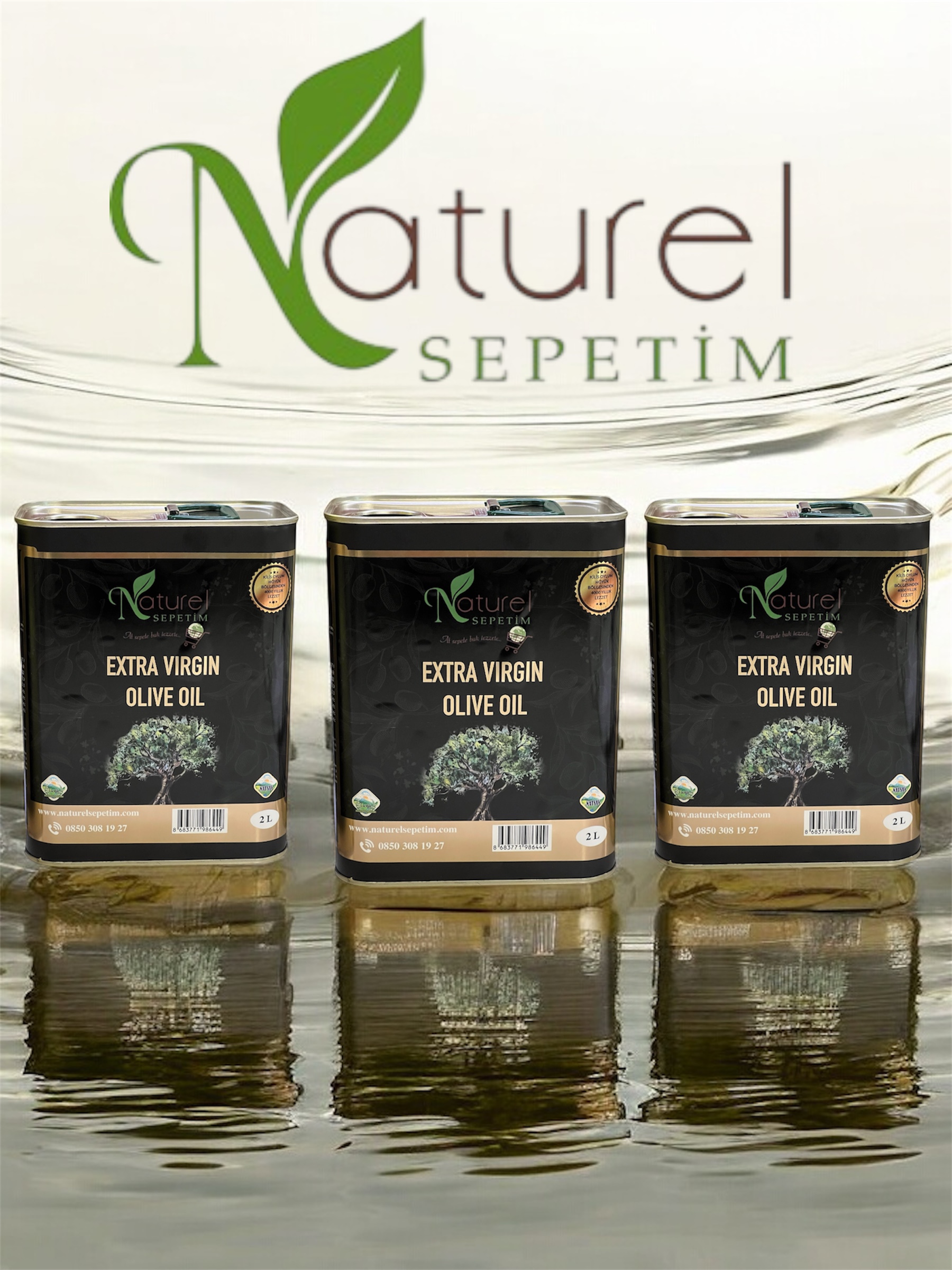 Yeni hasat 3 ADET 2L NATUREL SIZMA ZEYTİNYAĞI